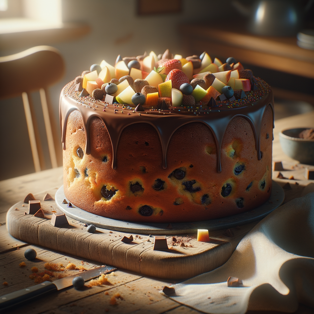Archie's Autumn Fruit Cake with Chocolate Frosting Recipe | BakeBot